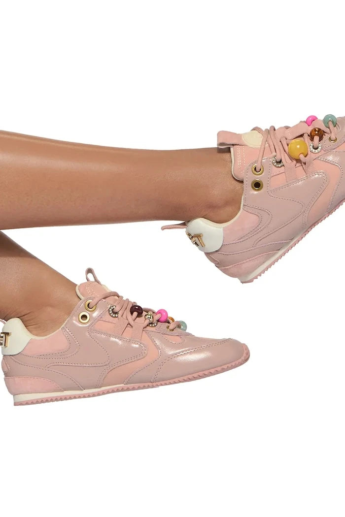 Kurt Geiger London Kurt Bead Slim Runner kadın deri spor ayakkabı