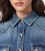 AllSaints Blue Organic Denim Rock Mini Shirt Dress