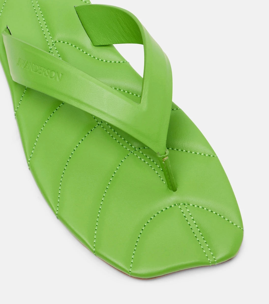 JW Anderson - Leaf leather thong sandals