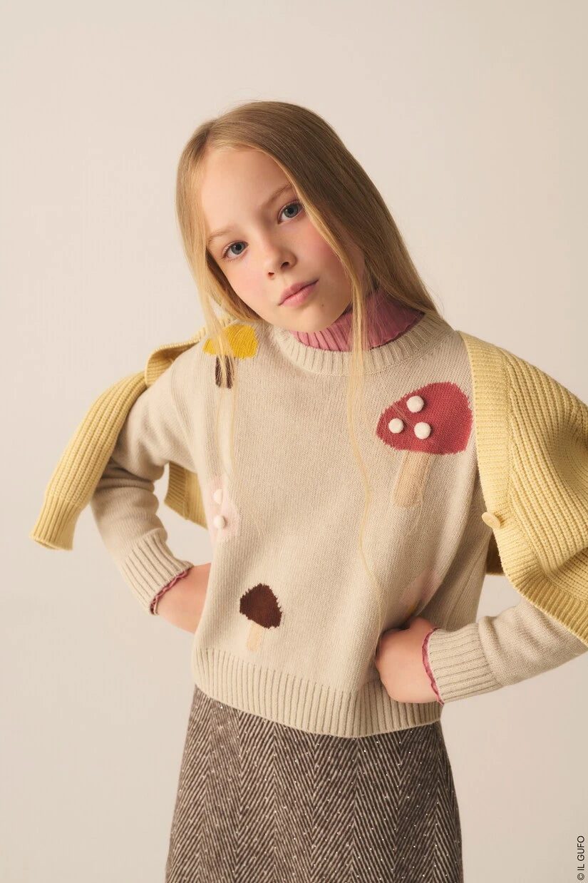 Il Gufo - Embroidered virgin wool sweater