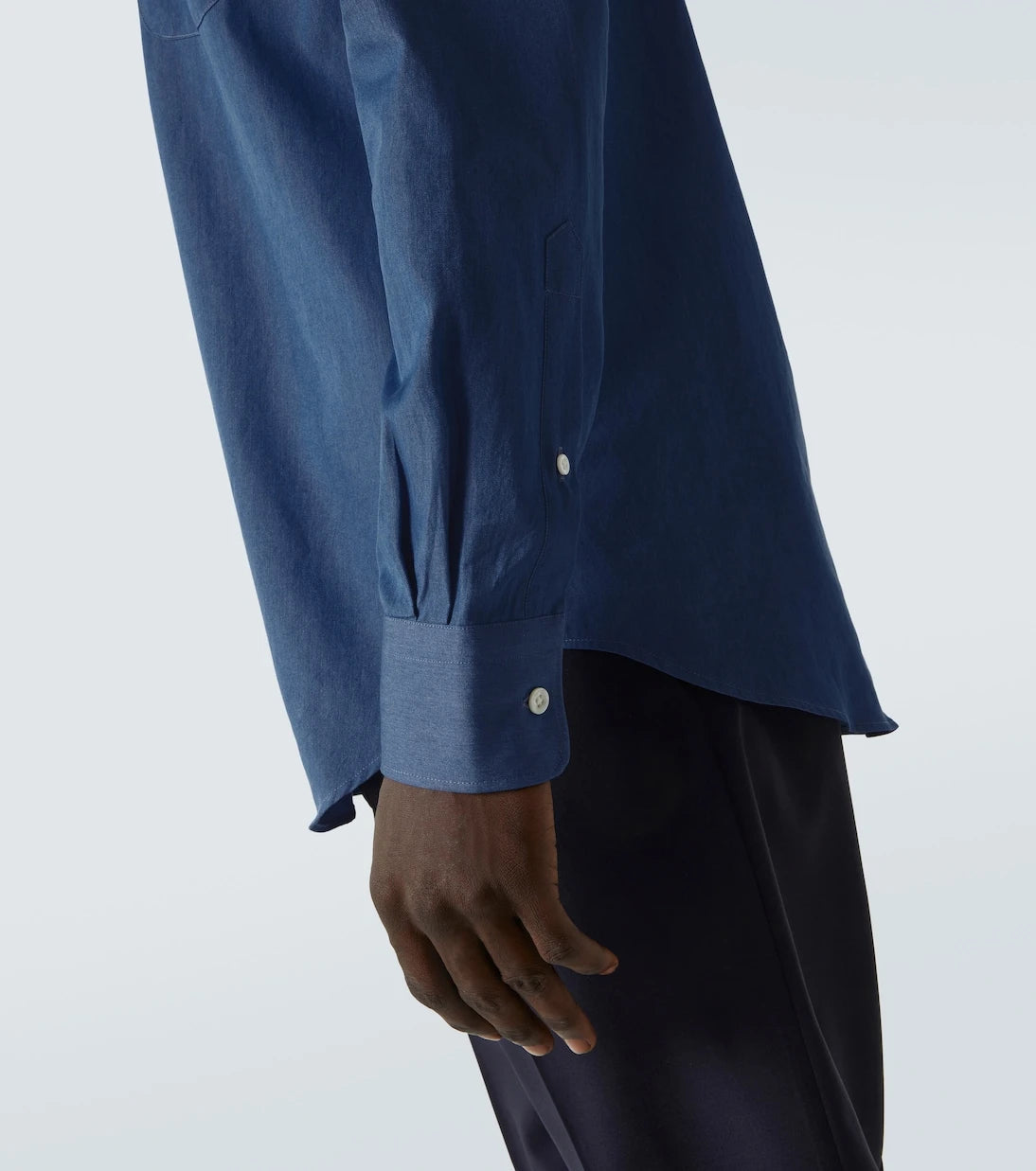Thom Sweeney - Cotton chambray shirt