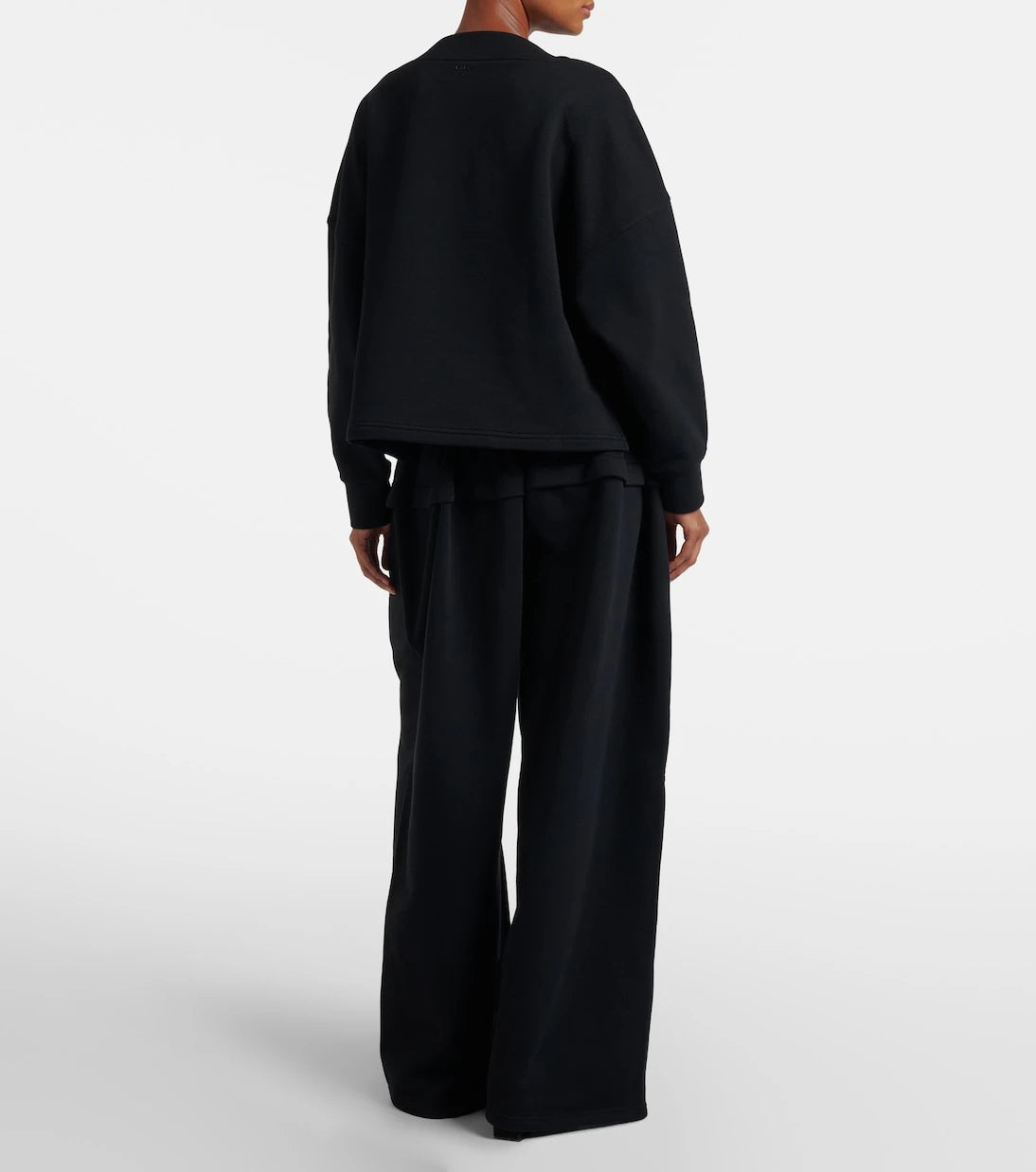 Alaïa - بنطال رياضي قطني واسع الساقين