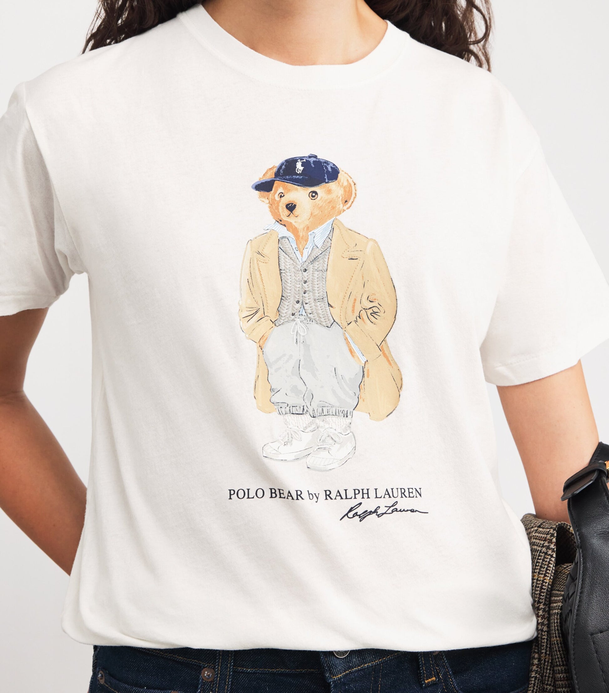 Ivory Cotton Polo Bear T-Shirt