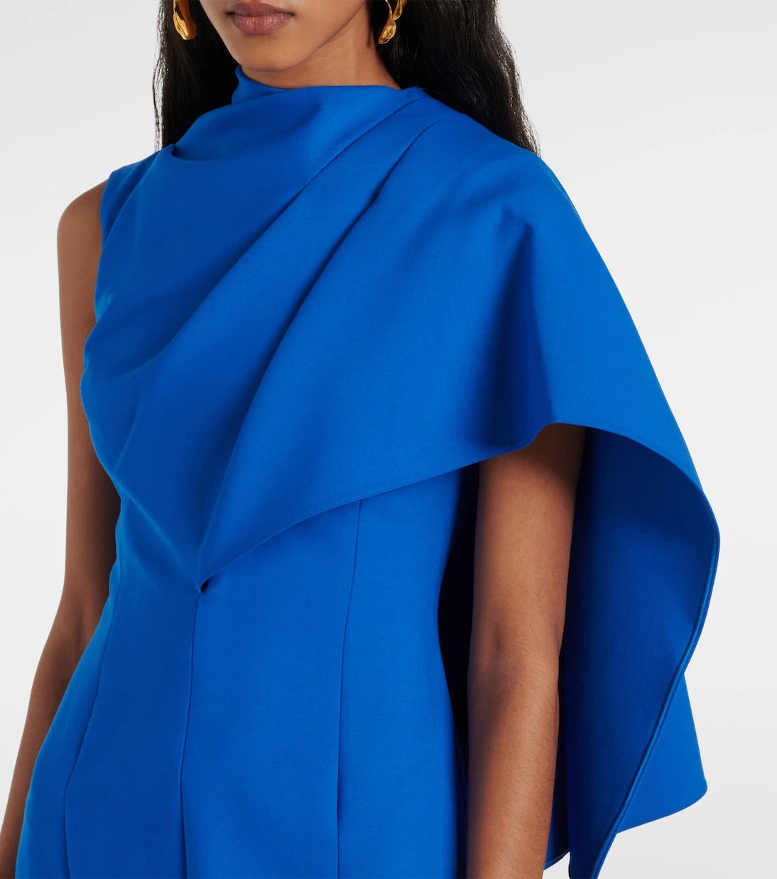 Oscar de la Renta - Caped wool-blend minidress