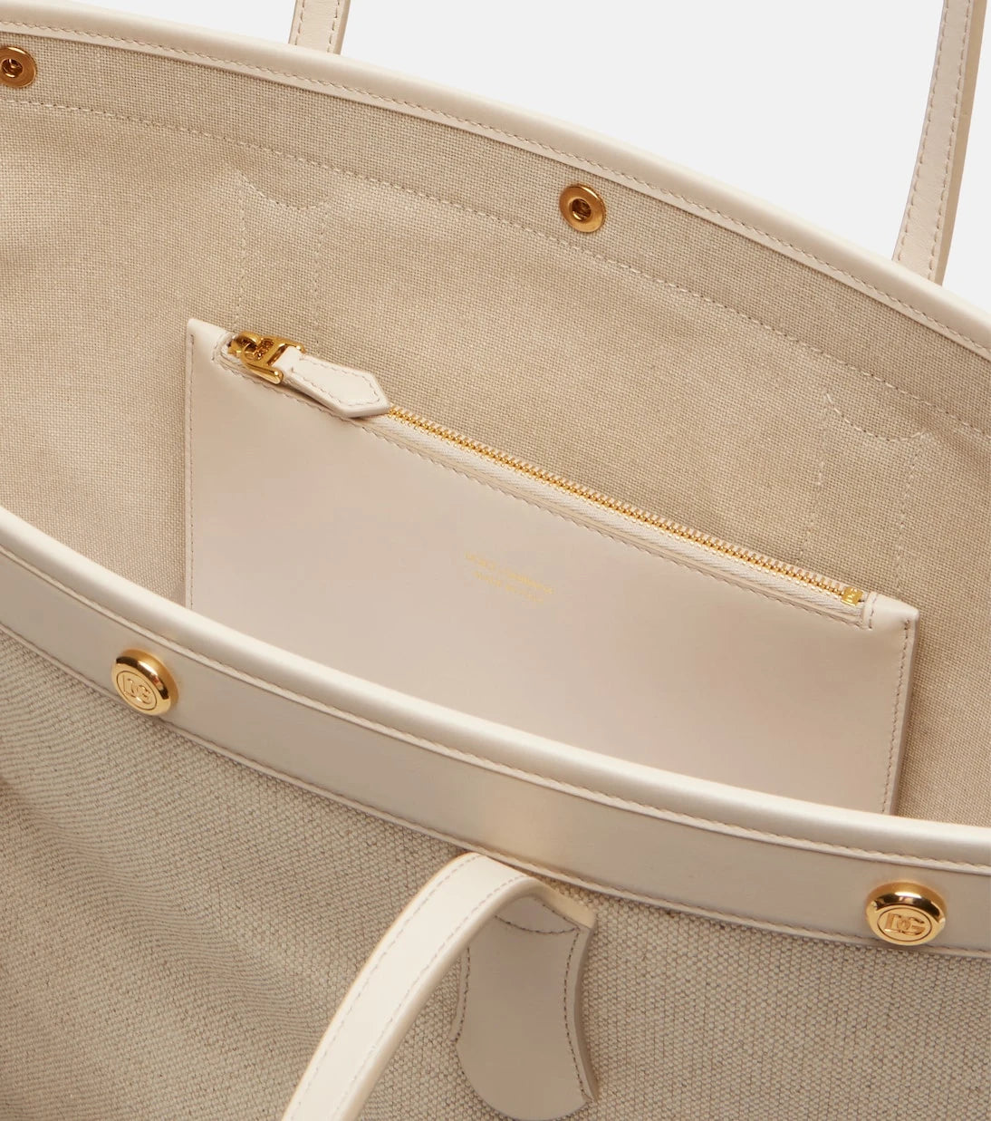 Dolce&Gabbana - Canvas and leather tote bag