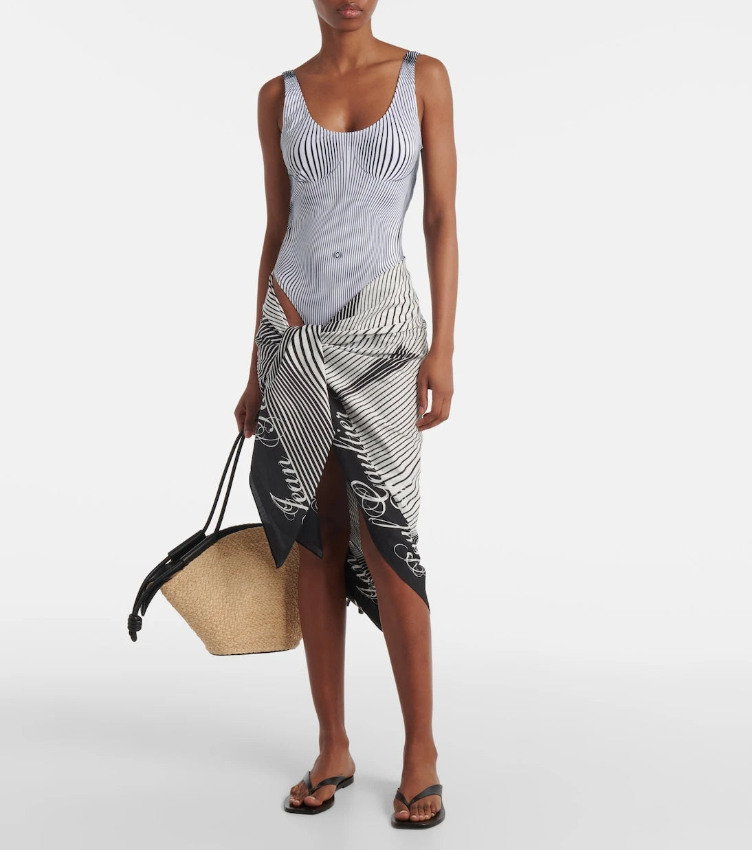 Jean Paul Gaultier - Pinstripe Body Morphing swimsuit