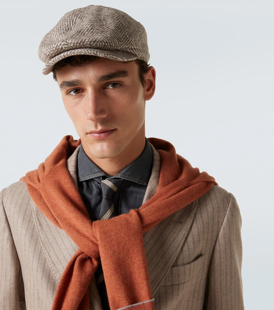 Brunello Cucinelli - Wool and alpaca wool-blend newsboy cap