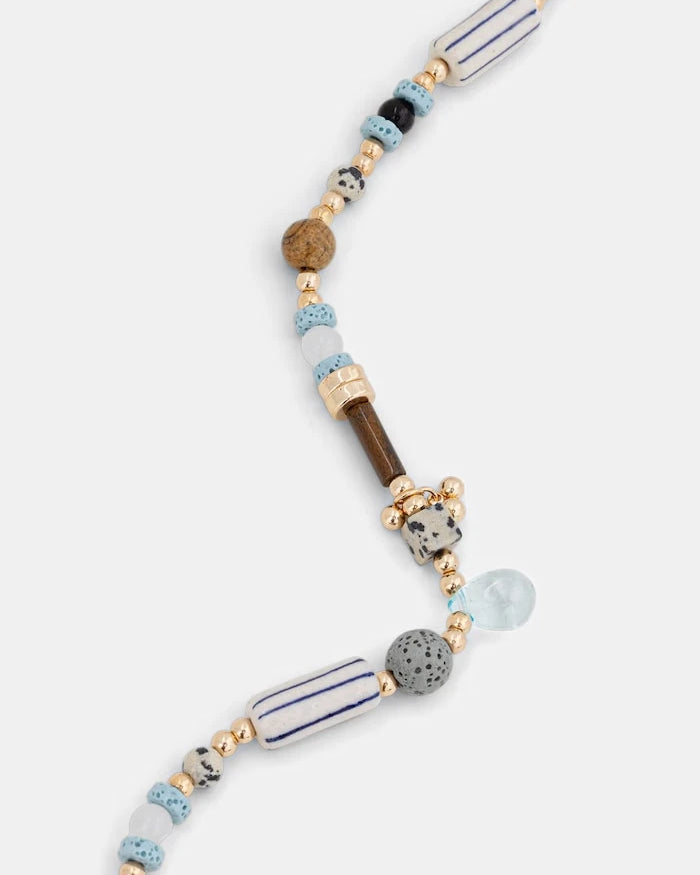 Medicine doğal taşlı kadın kolye seti, jasper, 2 parça