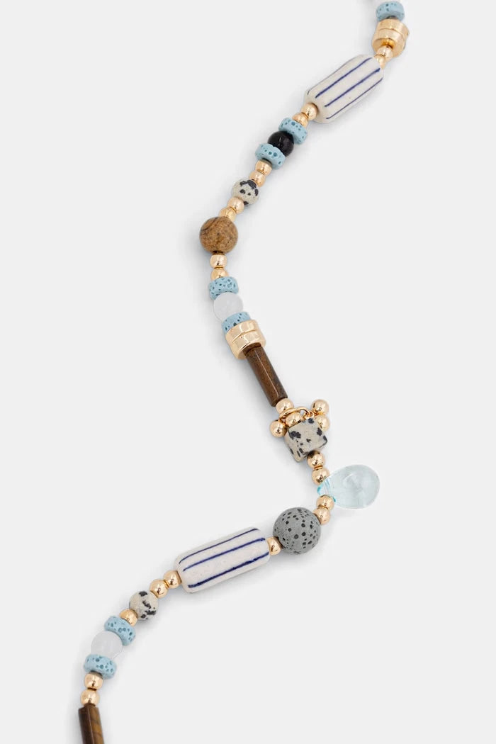 Medicine doğal taşlı kadın kolye seti, jasper, 2 parça