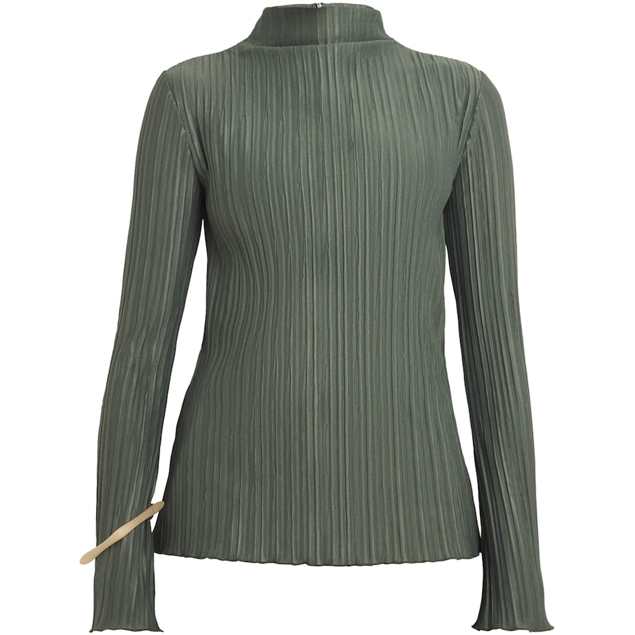 Green Plissé Abacus Top
