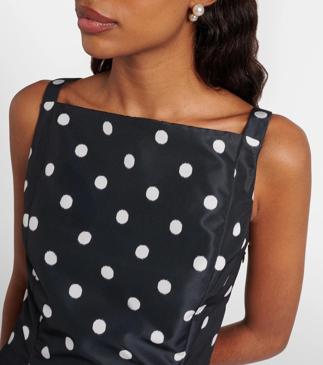 Patou - Polka-dot faille minidress
