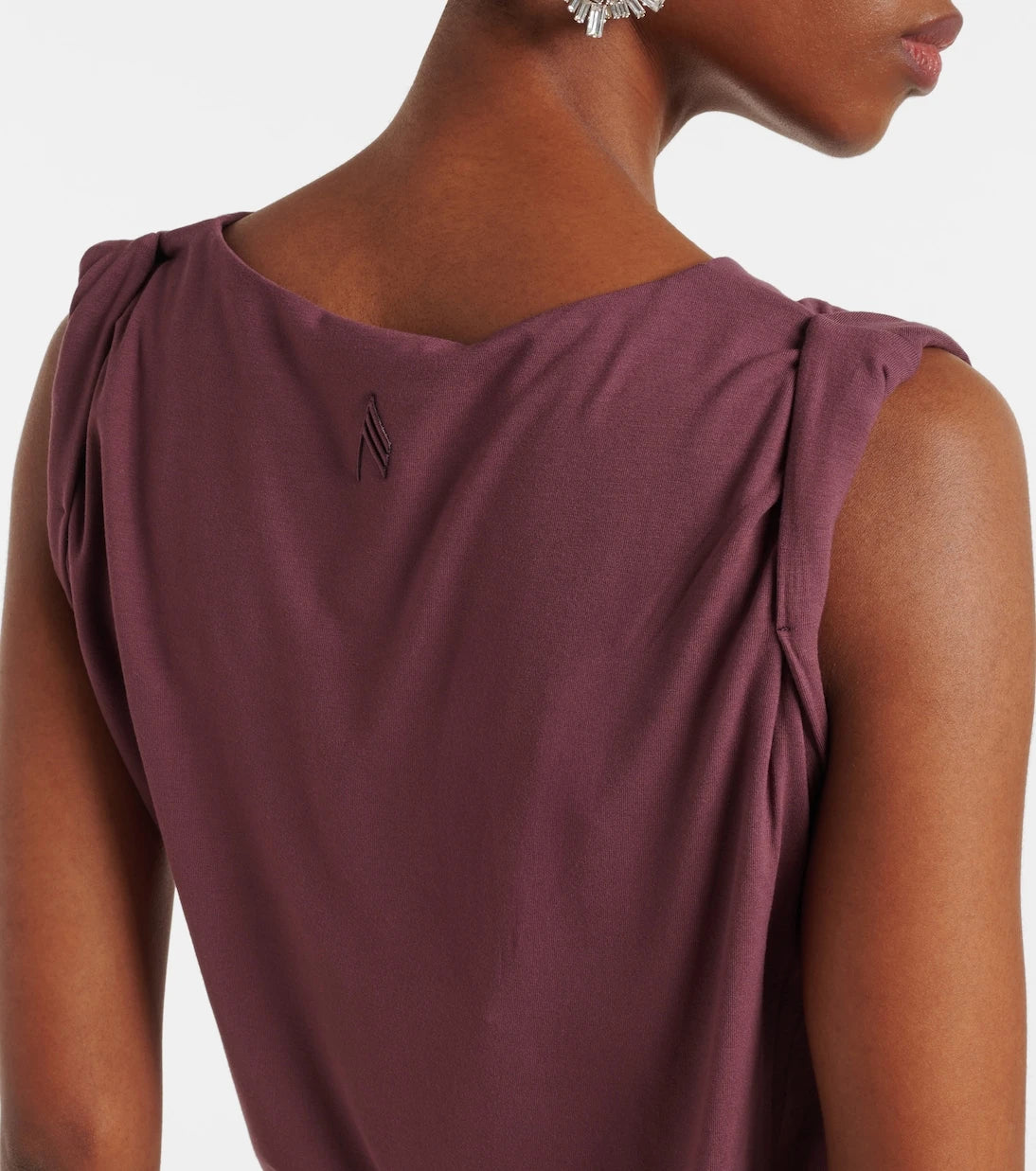 The Attico - Draped drop-waist jersey minidress