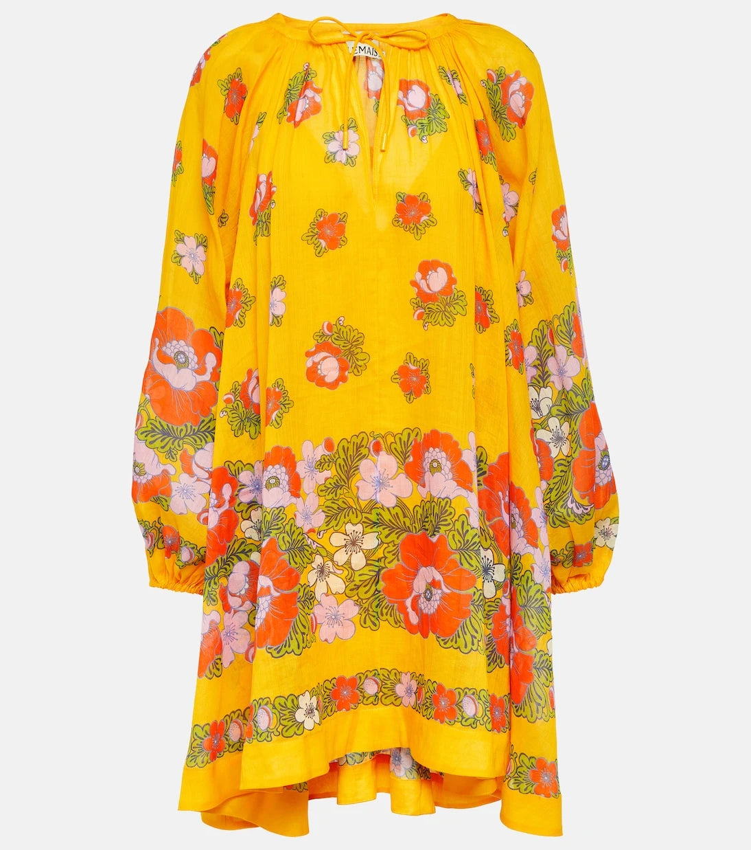 Alémais - Balloon-sleeve floral minidress