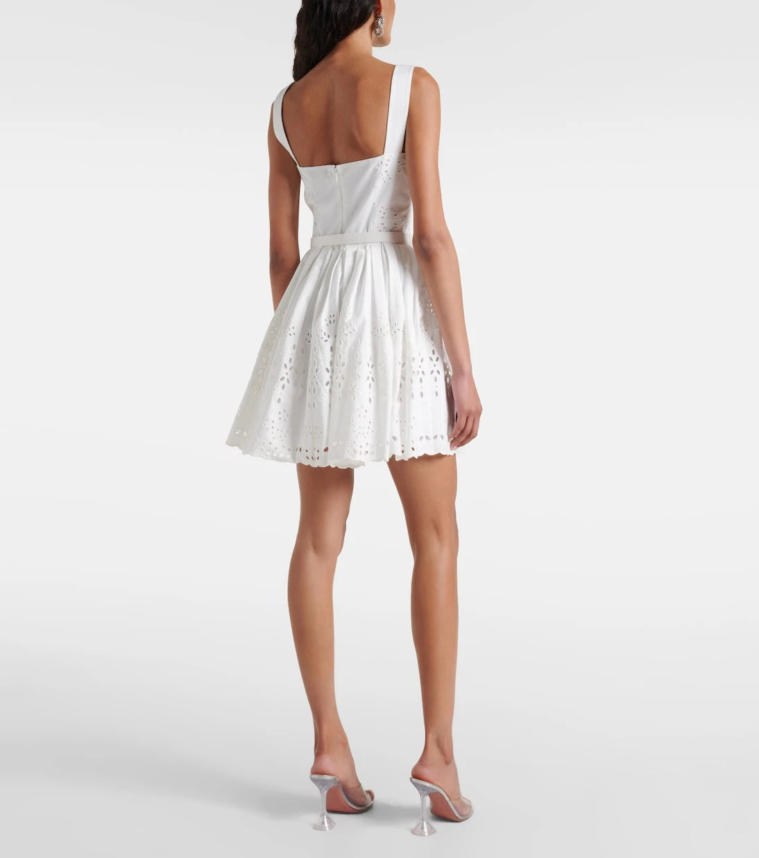 Self-Portrait - Cotton broderie anglaise minidress