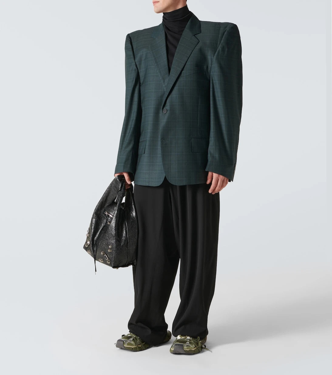 Balenciaga - Boxy checked wool blazer