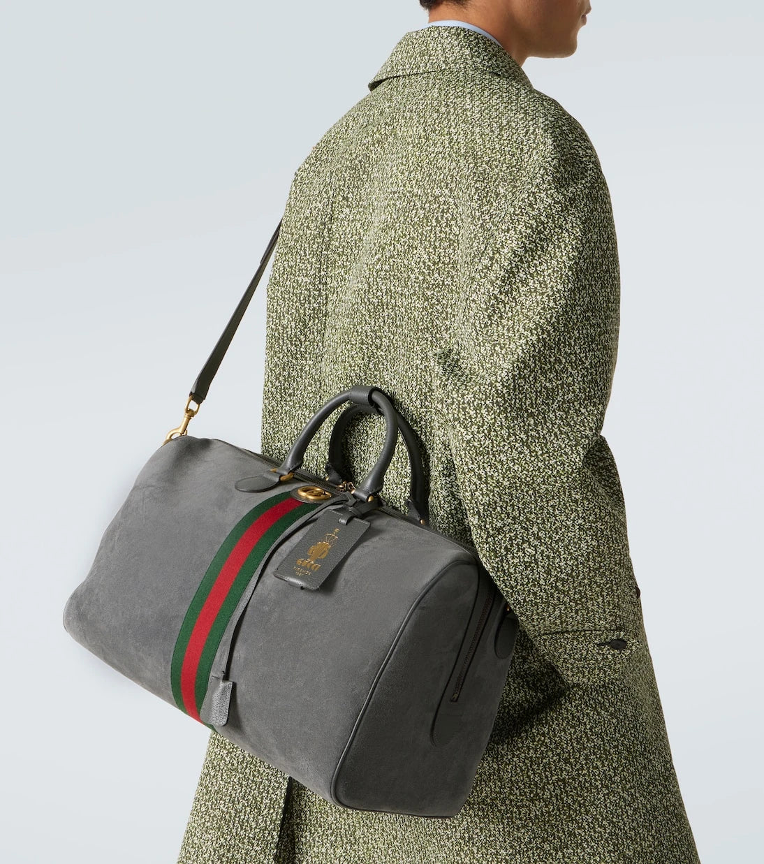 Gucci - حقيبة غوتشي سافوي دافل متوسطة من جلد الشمواه