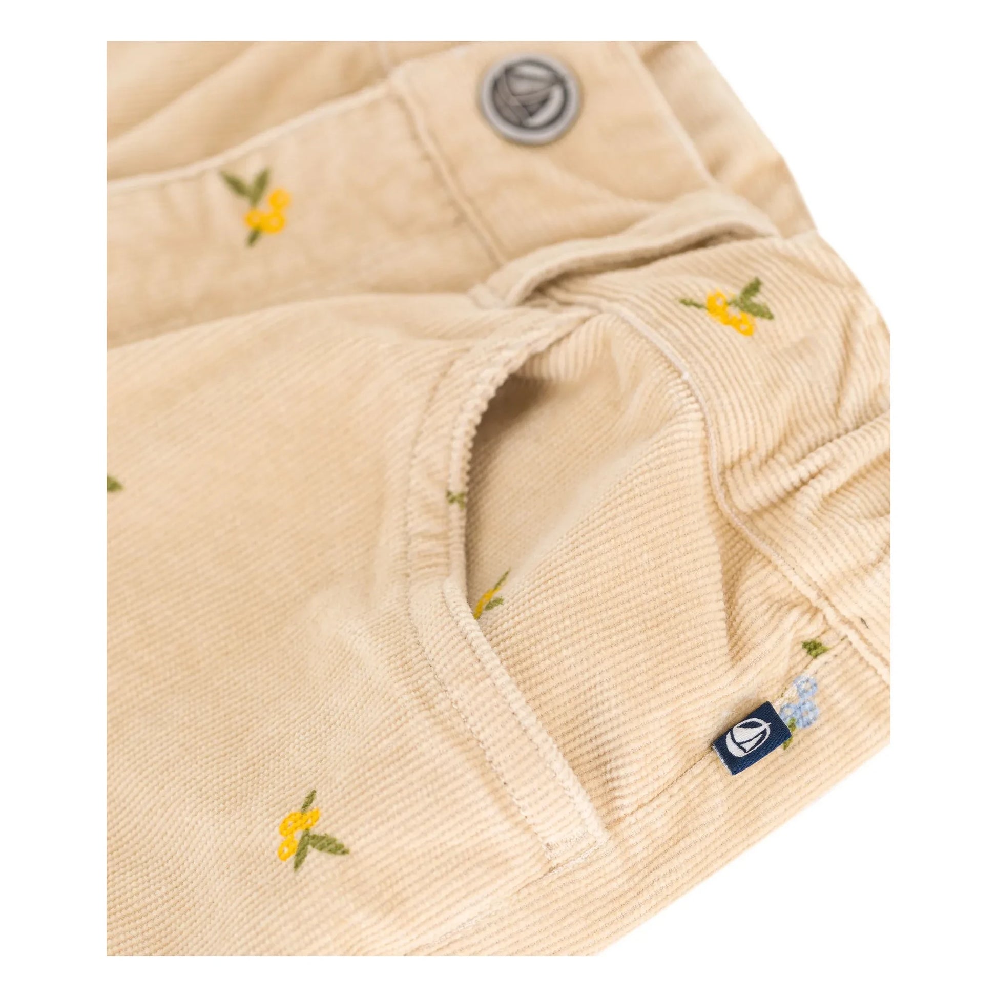 Petit Bateau - Floral Corduroy Trousers | Beige