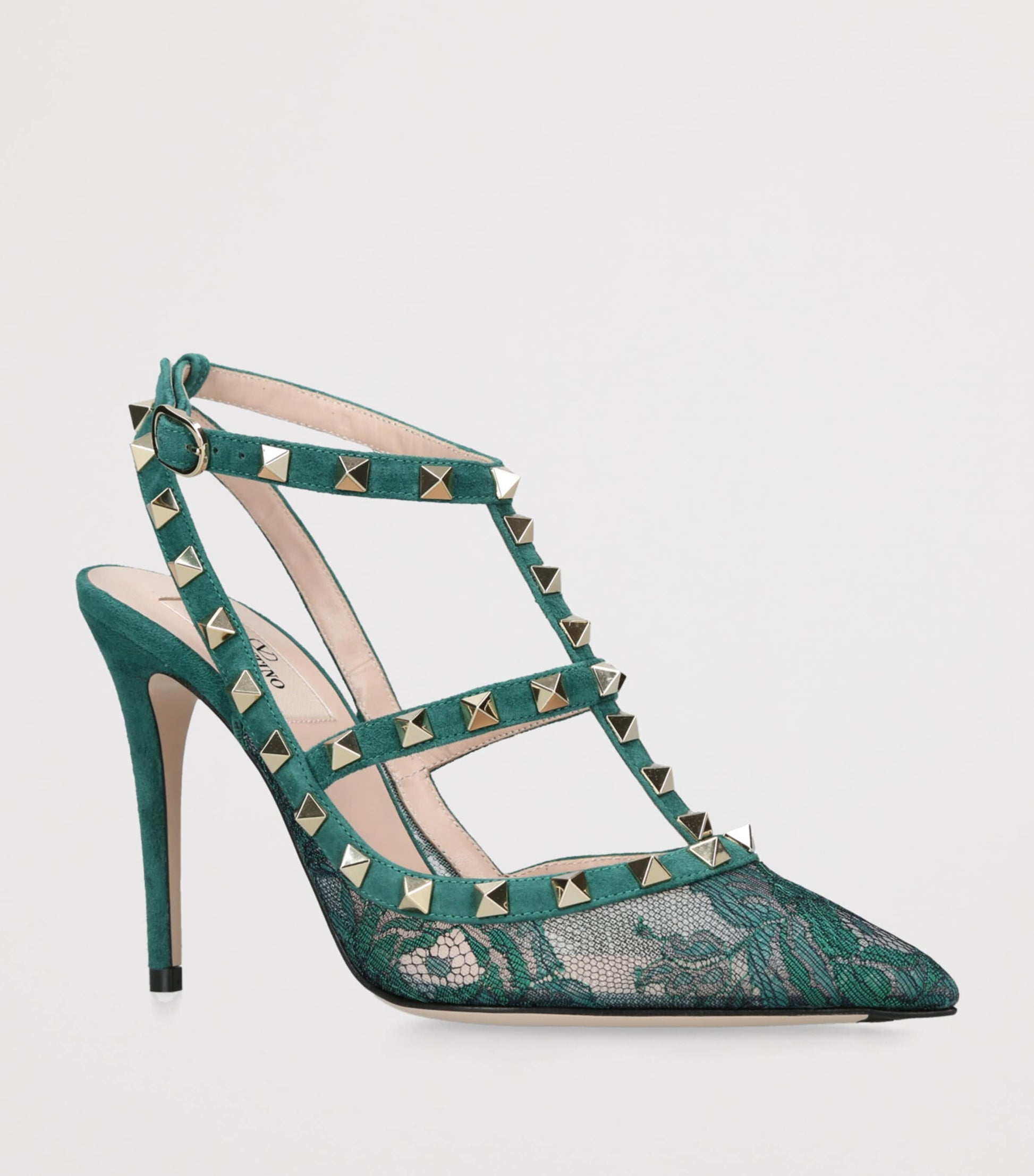 Valentino Garavani Lace Rockstud Pumps 100