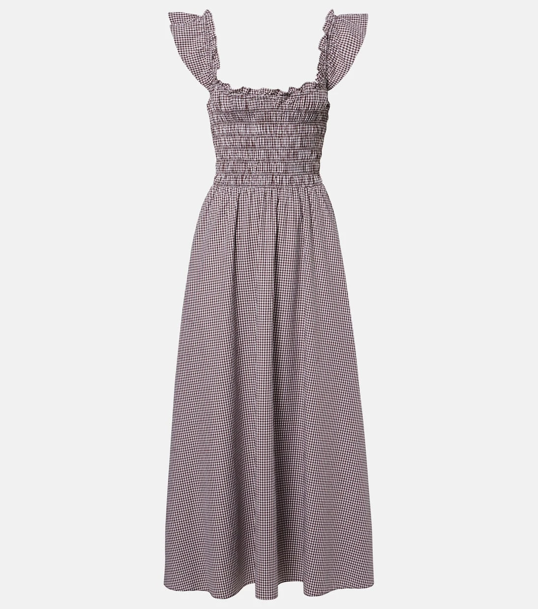 Faithfull - Eudora gingham cotton-blend maxi dress