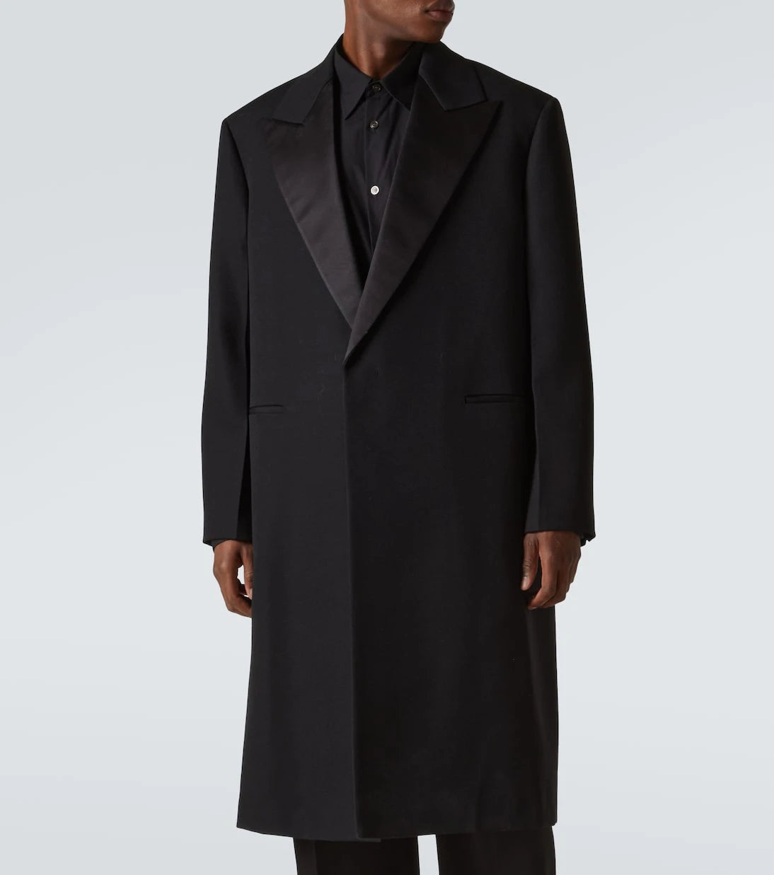Jil Sander - Silk-trimmed wool coat