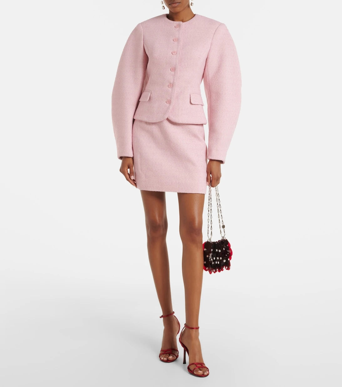 Rotate - Bouclé miniskirt