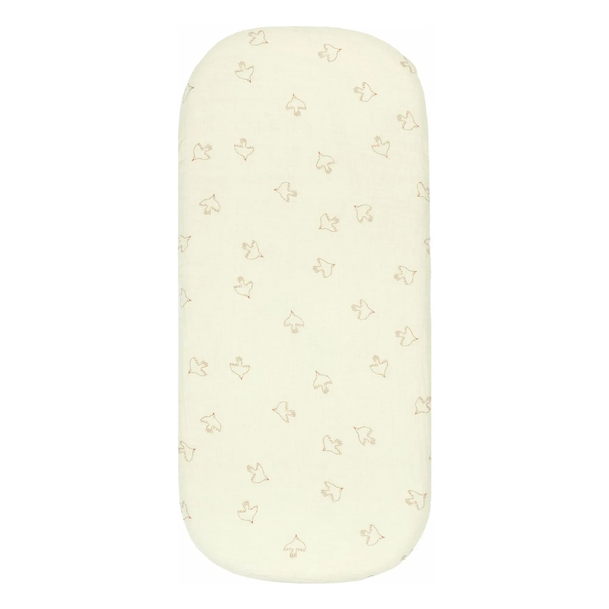 Nobodinoz - Wabi-Sabi Hoshi Birds crib sheet | Cream