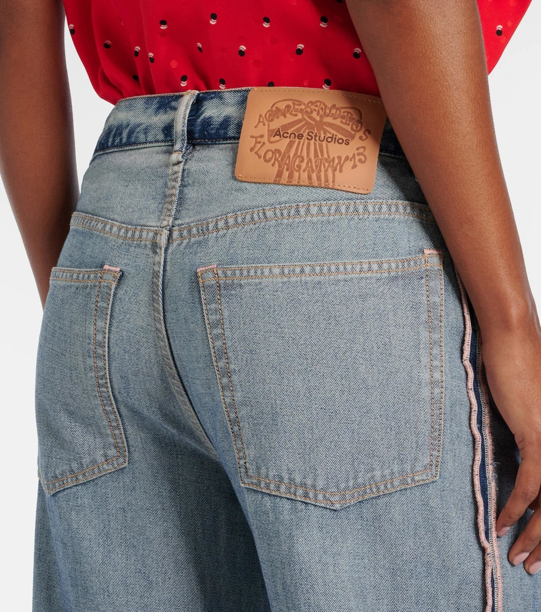 Acne Studios - Deconstructed embellished straight jeans