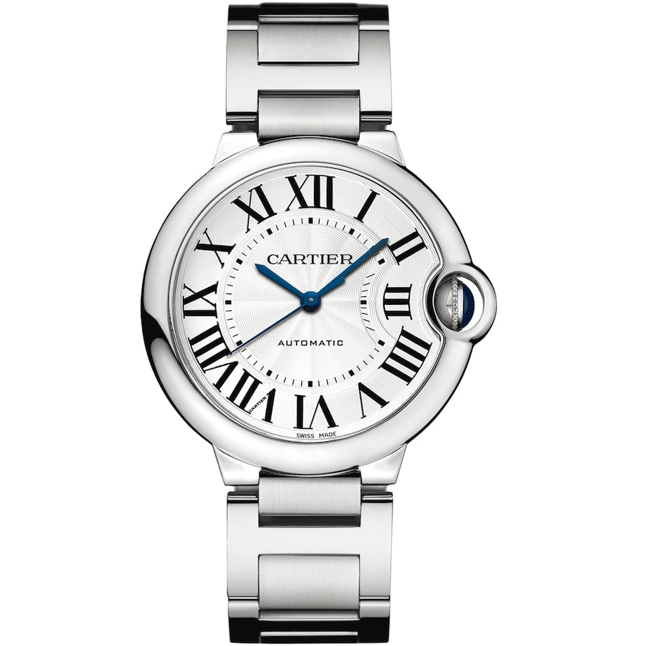 Stainless Steel Ballon Bleu de Cartier Watch 36.6mm