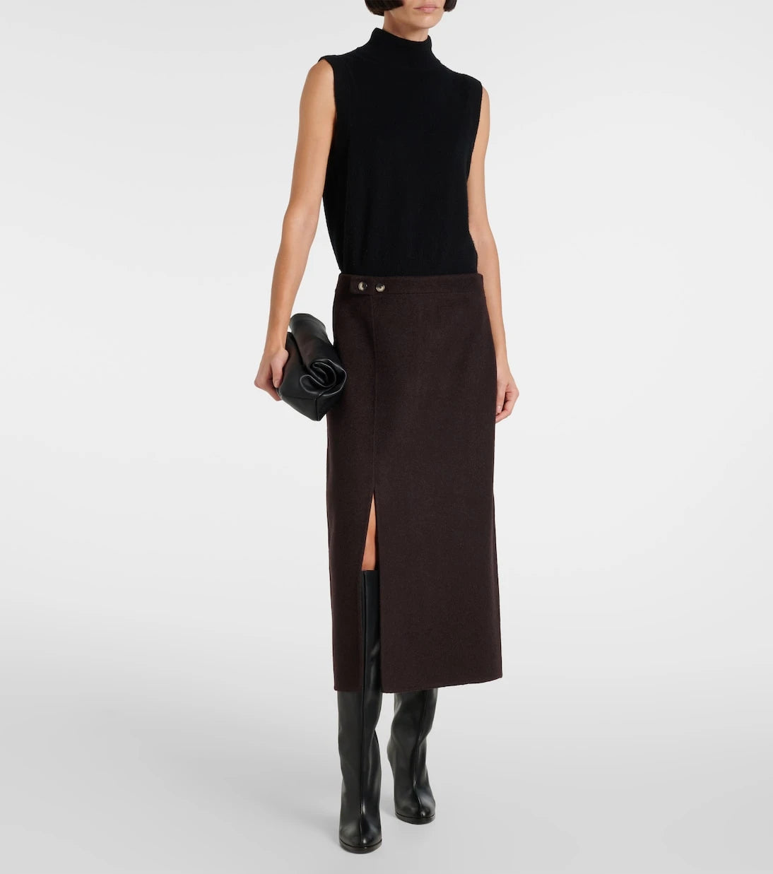 Proenza Schouler - White Label Adrian wool-blend midi skirt