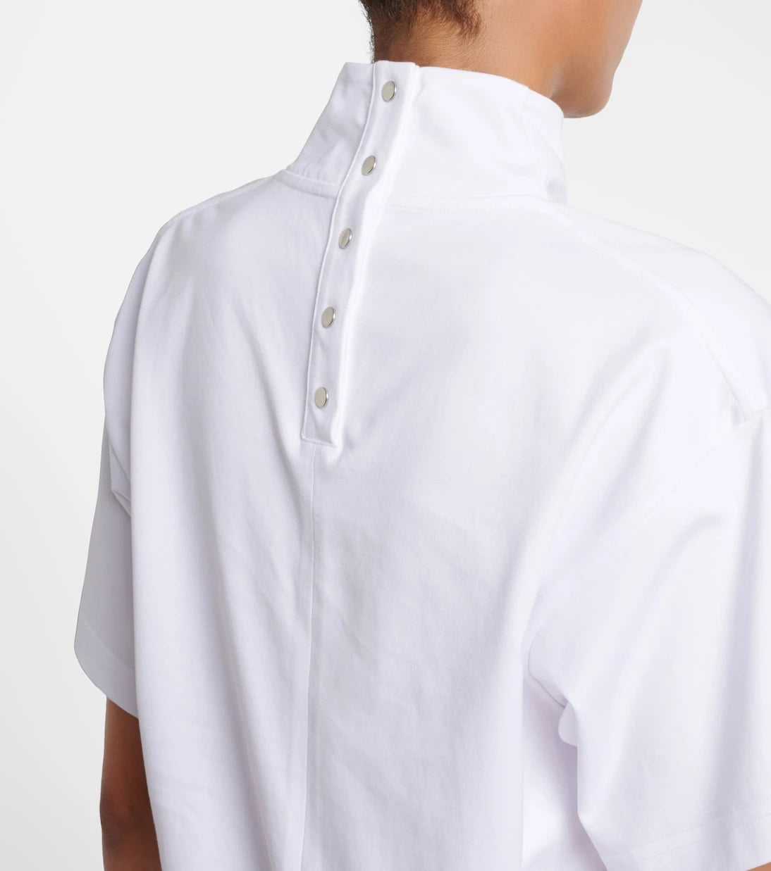 Alaïa - Asymmetric cotton jersey T-shirt
