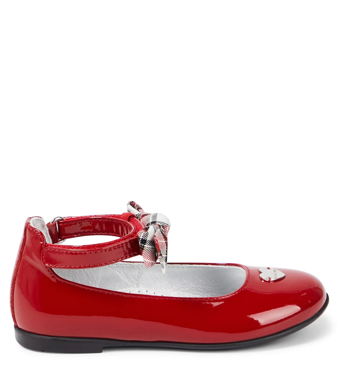 Monnalisa - Bow-detail patent leather ballet flats