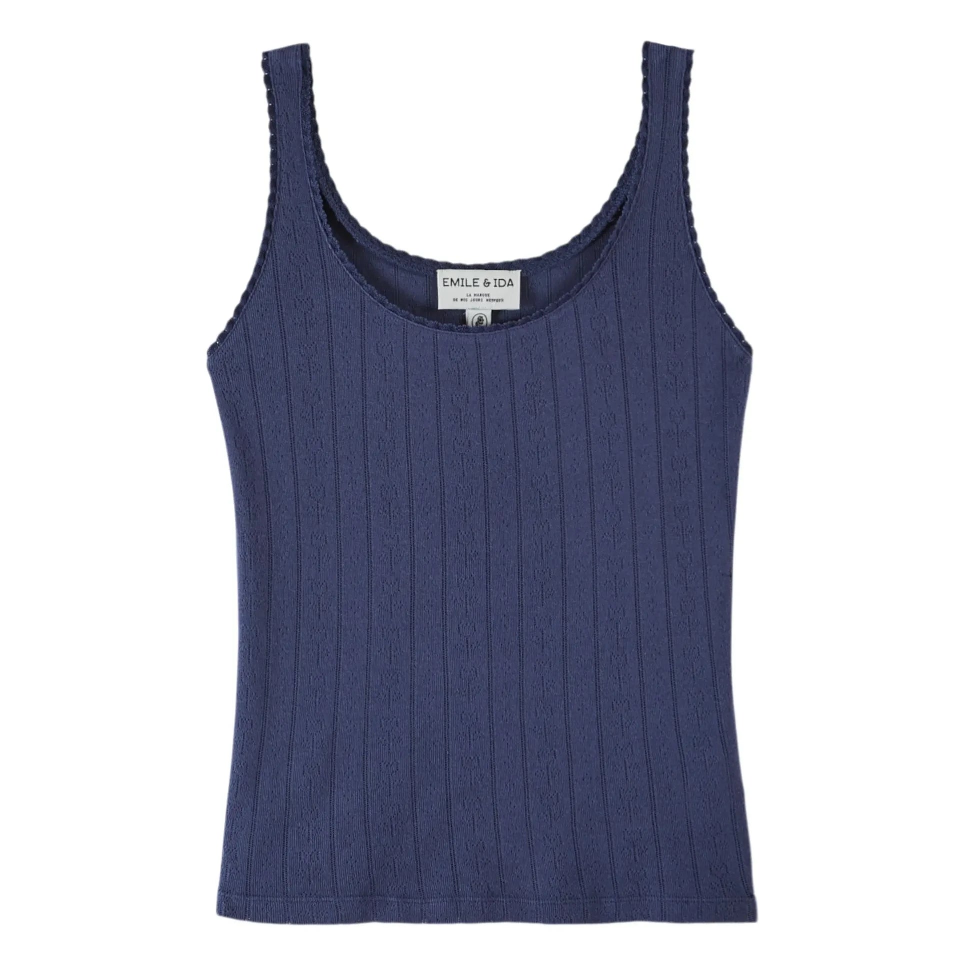 Emile et Ida - Modal Cotton tank top | Navy blue