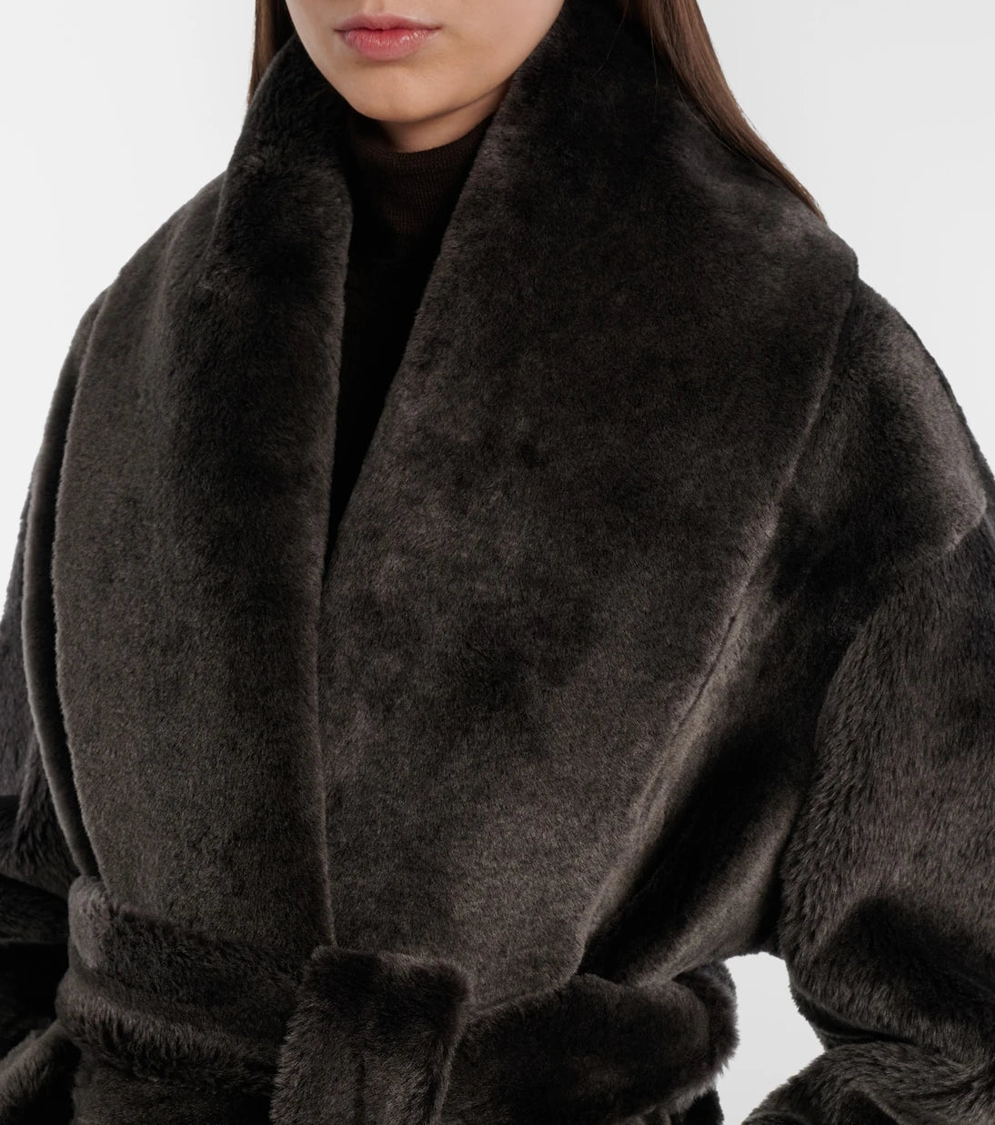 Nour Hammour - Juno shearling wrap coat