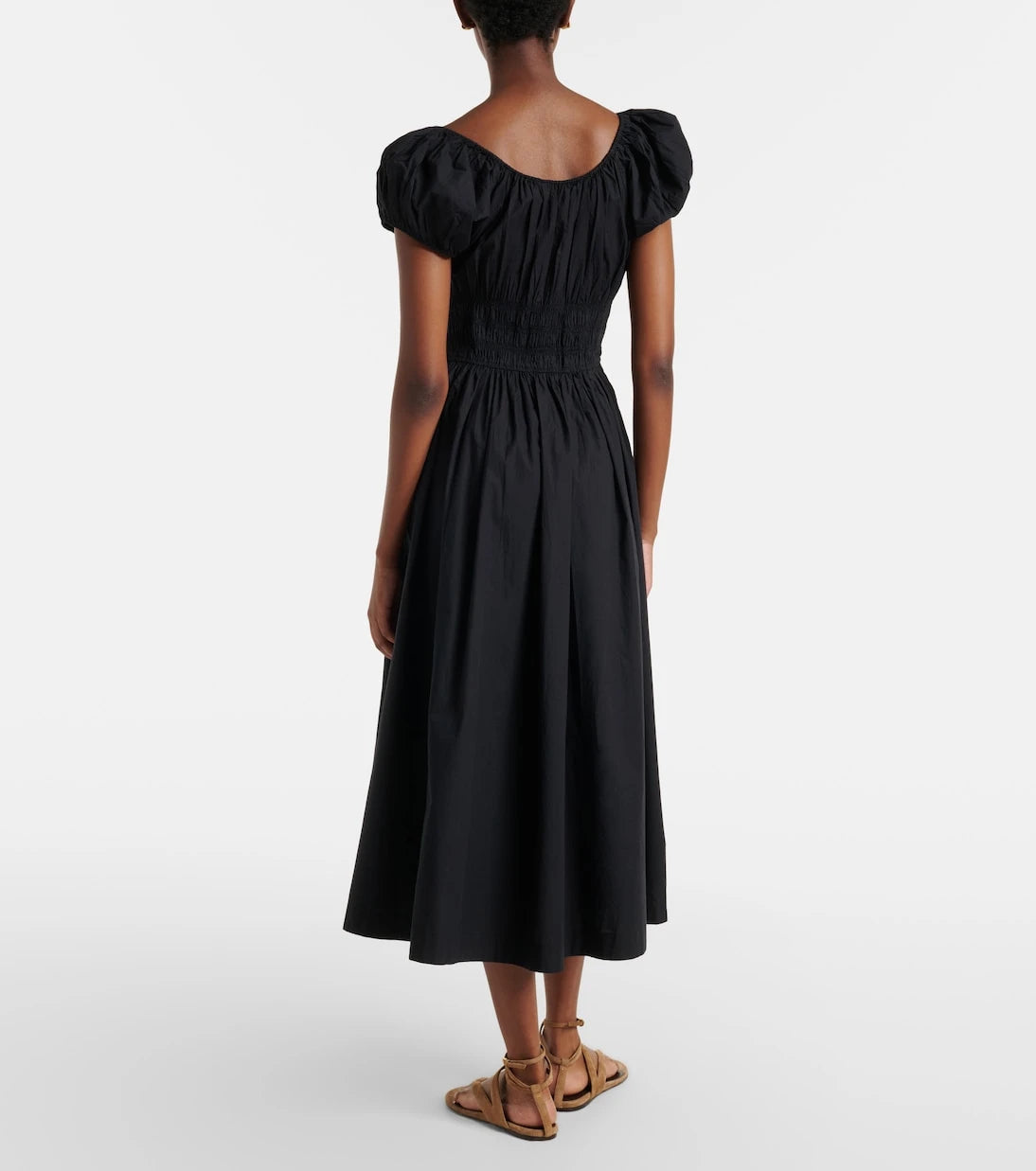 Dôen - Quinn gathered cotton midi dress