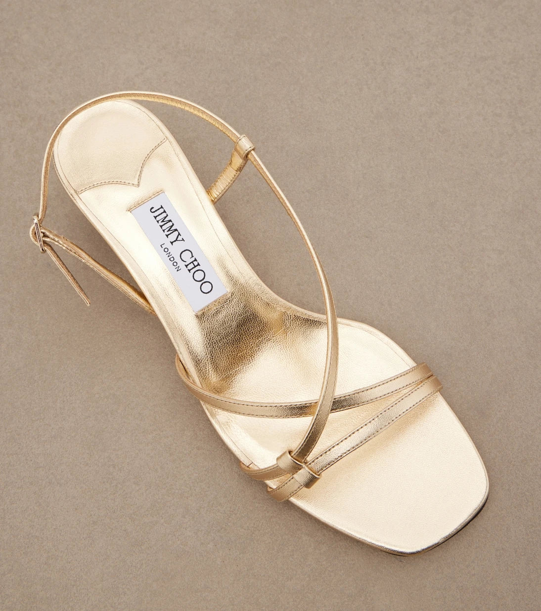 Jimmy Choo - Farris metallic leather slingback sandals