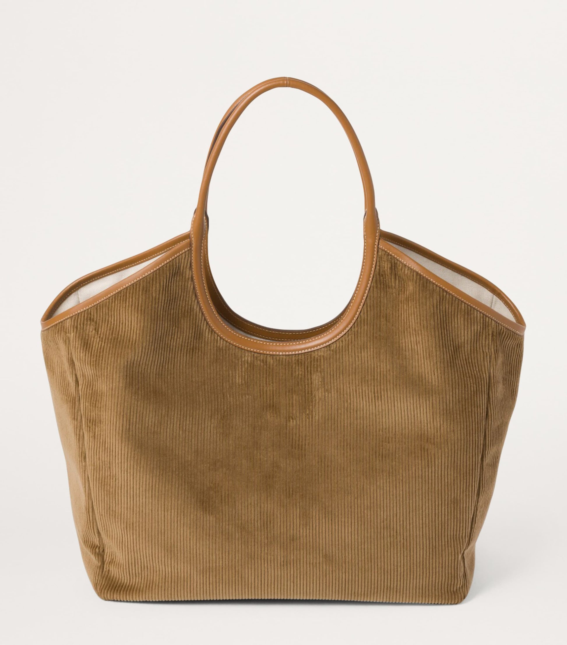 Brown Large Corduroy Ivy Tote Bag