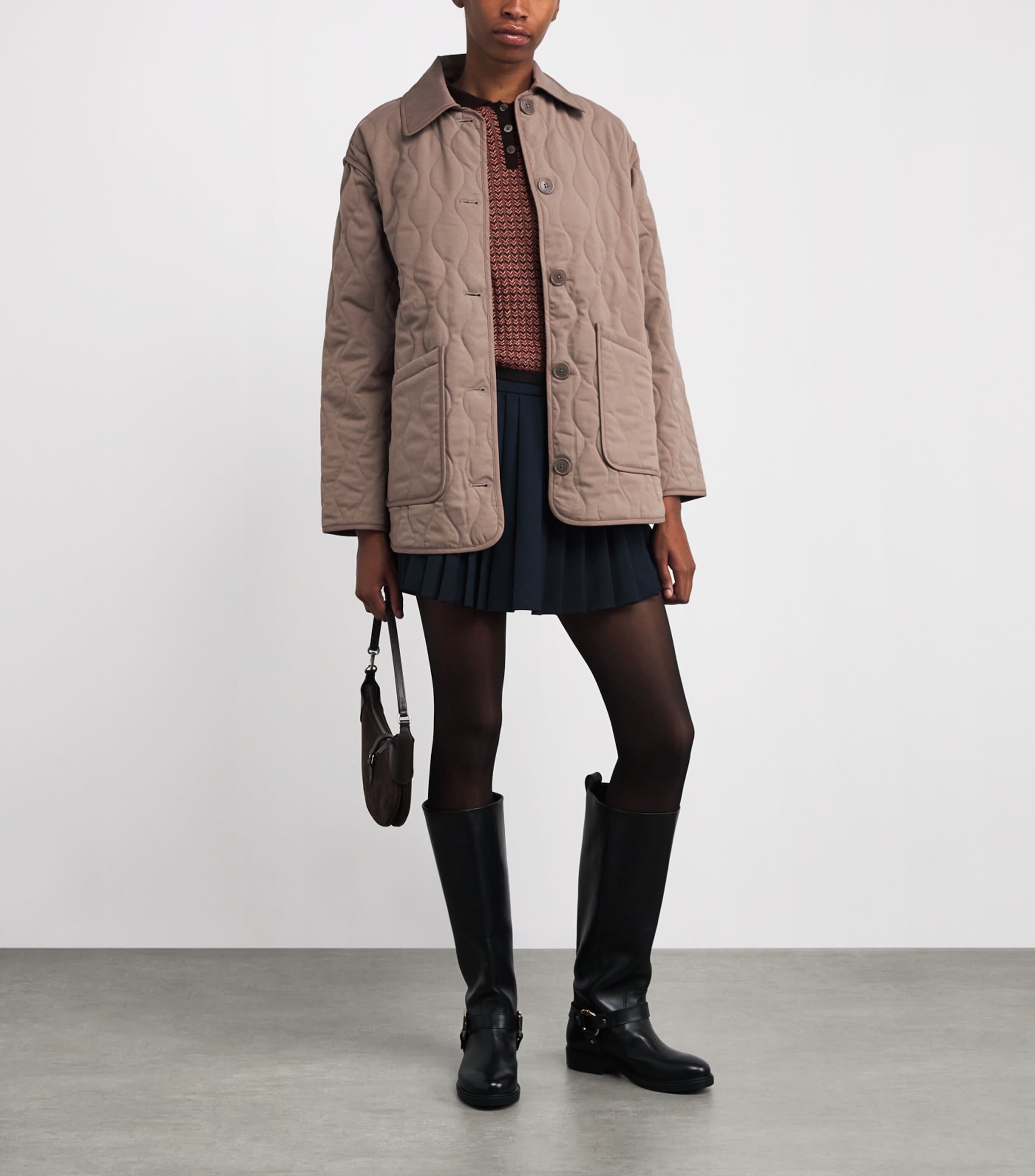 Guest In Residence Red Cashmere Shrunken Polo Shirt