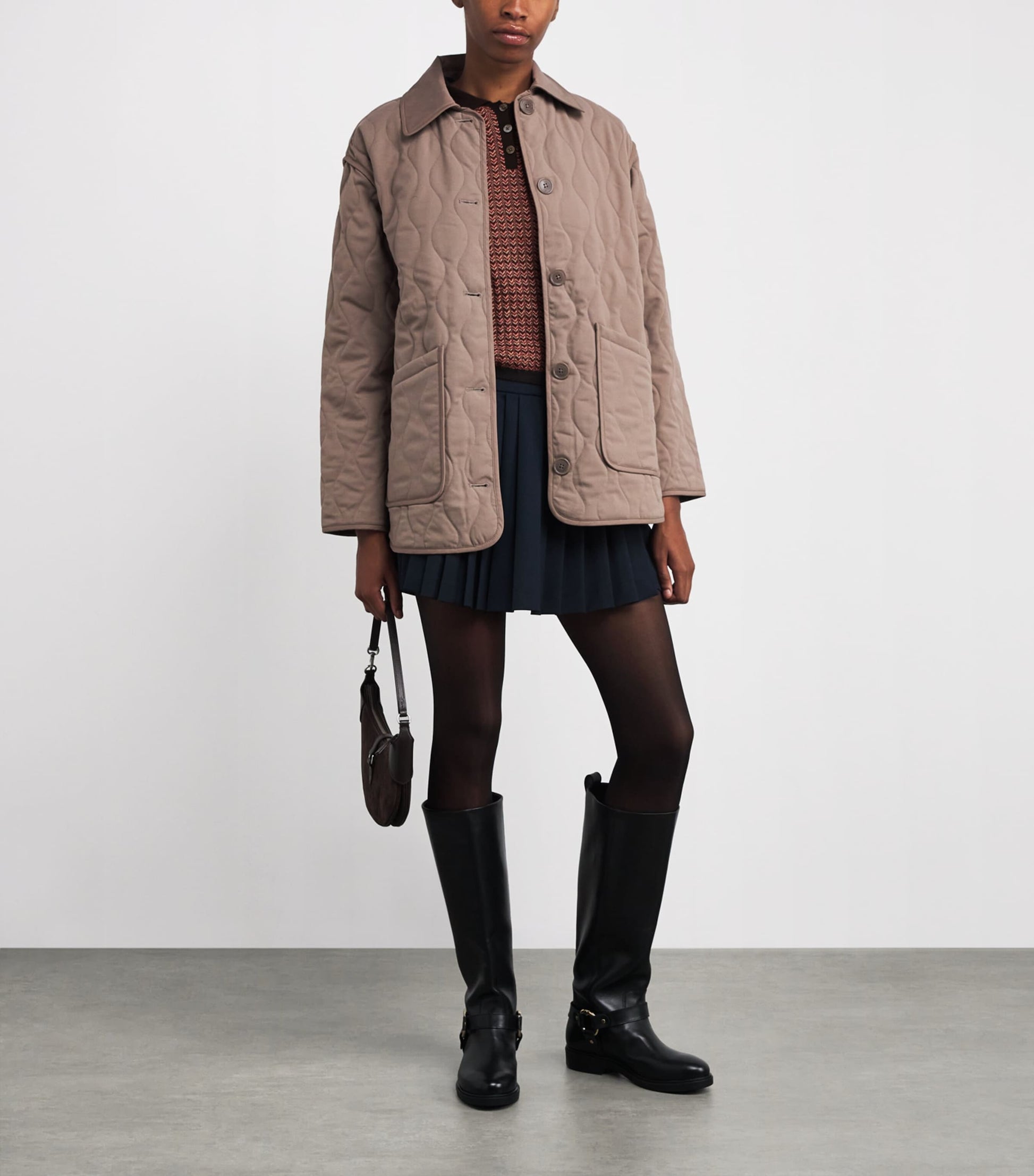 Guest In Residence Red Cashmere Shrunken Polo Shirt