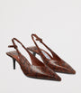 Camie 60 Leather Kigali Snake Print Slingback Pumps