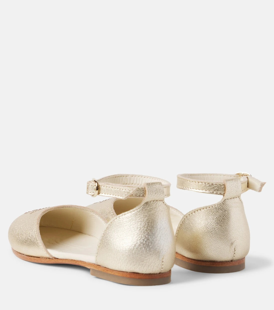 Bonpoint - Felyne metallic leather ballet flats