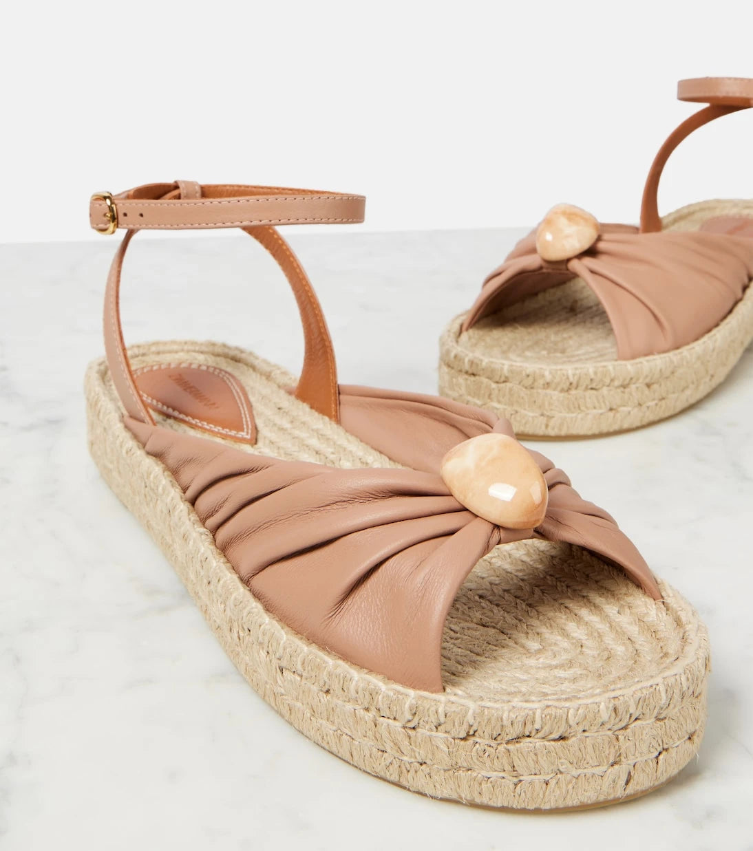 Zimmermann - Gleam leather espadrille sandals