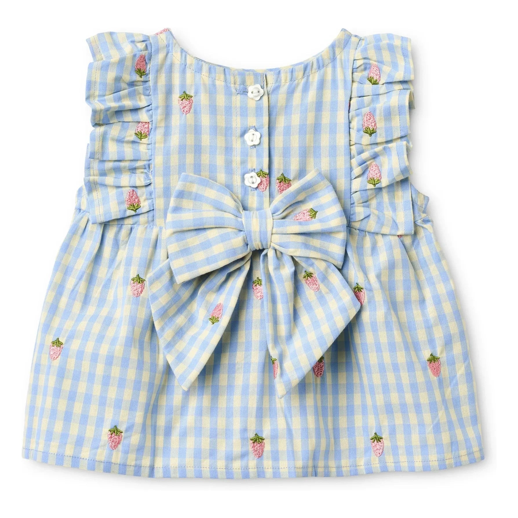 Flöss - Millie Gingham Dress | Pale blue