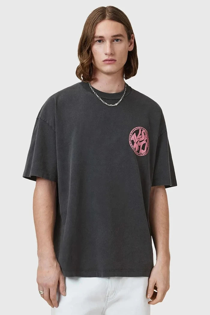 Памучна тениска AllSaints DISTORTION