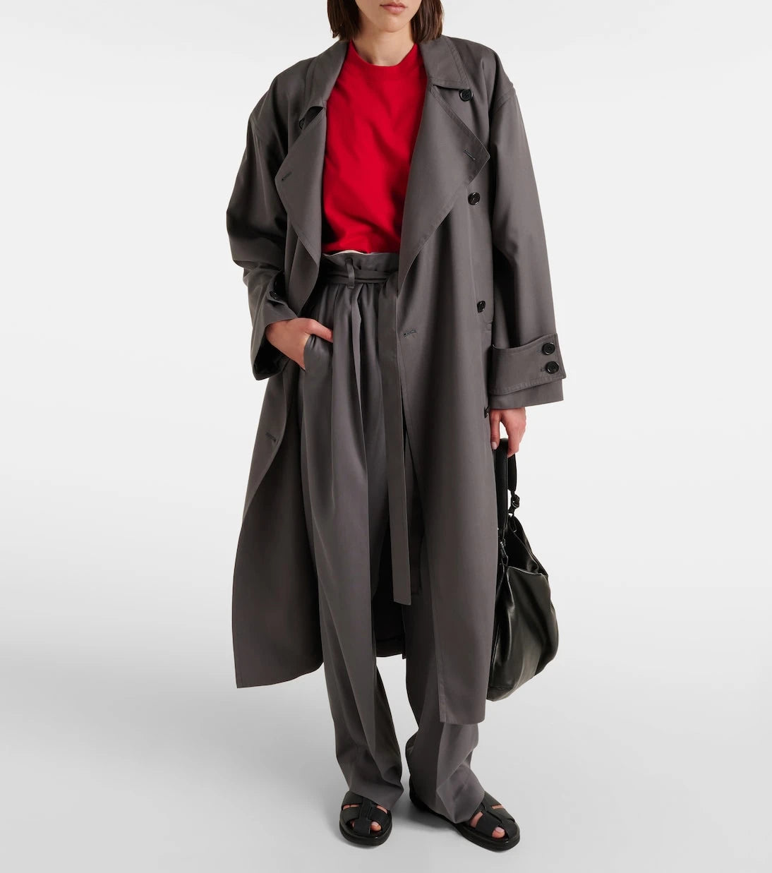 The Row - Lonan high-rise silk straight pants