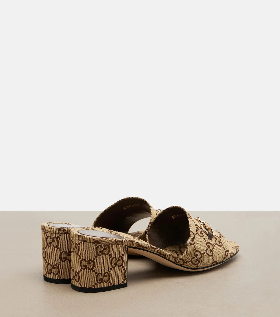 Gucci - Horsebit GG Canvas mules