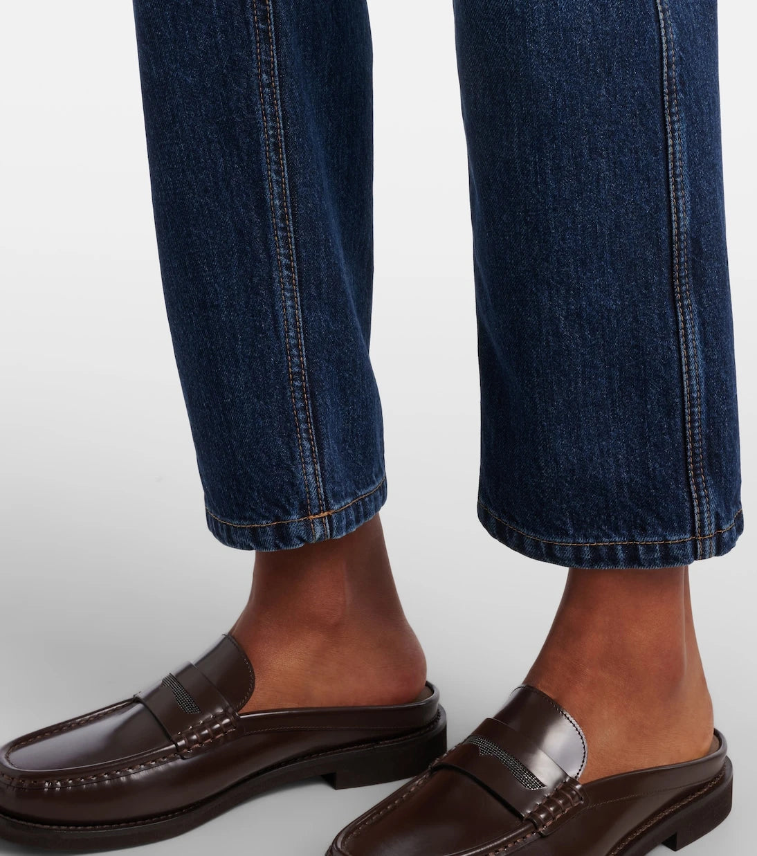 Brunello Cucinelli - Cropped straight jeans