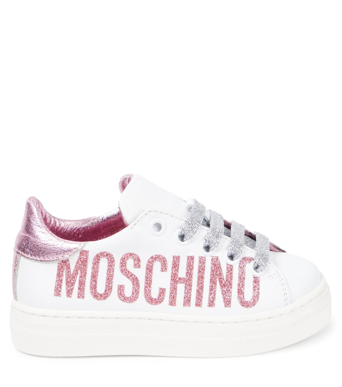 Moschino Kids - Logo leather sneakers