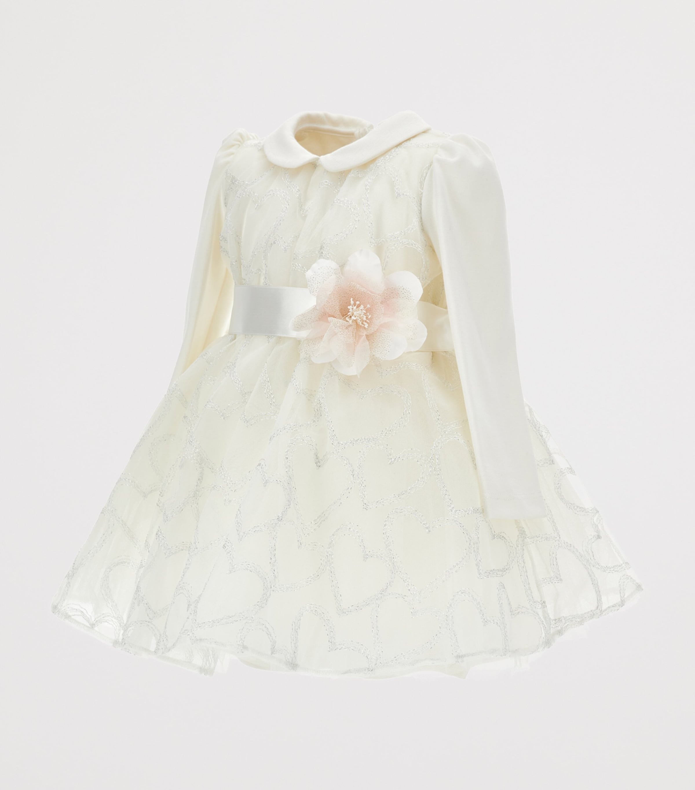 Tulle Glitter-Heart Appliqué Dress (3-36 Months)