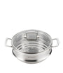 3-Ply Stainless Steel Sauté Multi-Steamer with Glass Lid (24cm)