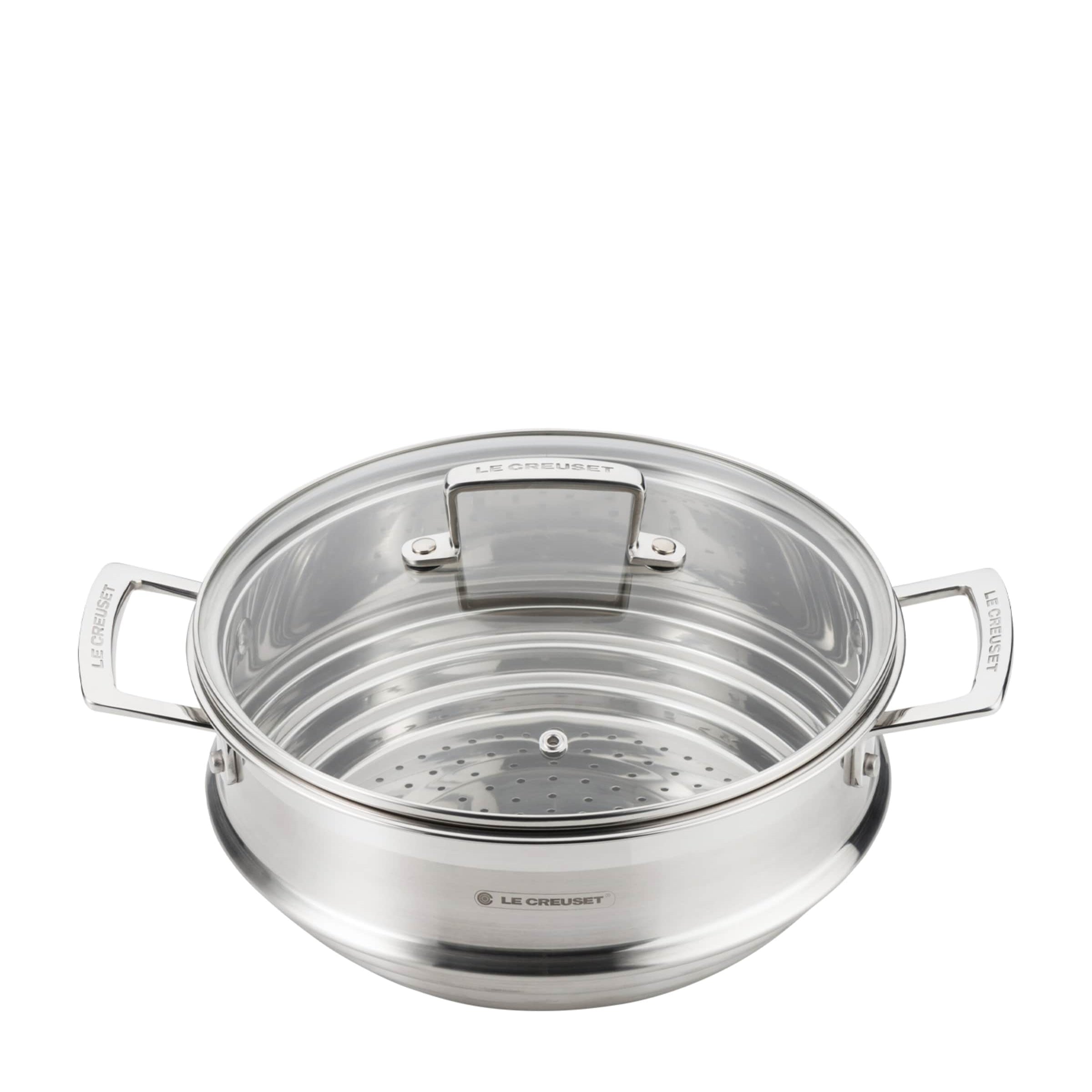 3-Ply Stainless Steel Sauté Multi-Steamer with Glass Lid (24cm)